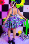 Dirty Drops Skater Skirt (Made to Order) - Lumi Shroomie